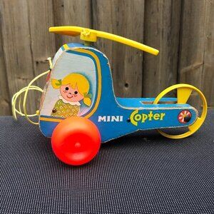 Vintage 1970 Fisher Price Mini Copter Toy